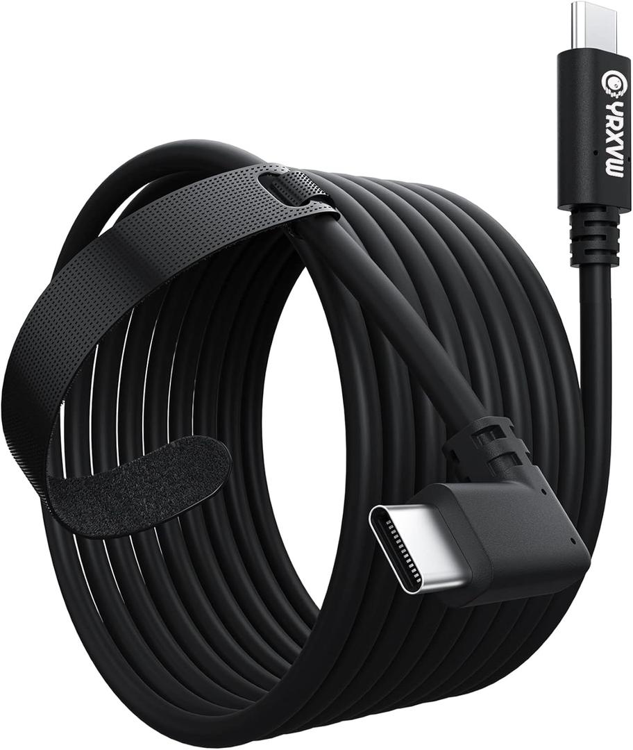 Link Cable 16FT for Meta/Oculus Quest 3S/Quest 3/Quest 2/Pro Accessories, High Speed Data Transfer Type C Replacement Charging Cable,Fast Charger USB C to USB C 3.0 Cord for VR Headset(16FT)