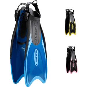 Cressi Palau Open-Heel Snorkeling Fins, Blue, M/L 8.5-11 & 9.5-12 EU 41/44