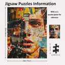 Jigsaw Puzzles for Adults 1000 Pieces Impossible Hard Difficult Challenging Puzzles for Adults Teens Fragments of a Cool Face Jigsaw Puzzle 1000 Pieces 28 x 20 inch