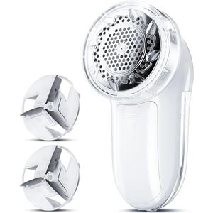 Bymore Fabric Shaver, Lint Remover, Lint Shaver Defuzzer Sweater Shaver for Clothes and Furniture with AC Adapter Pill Fuzz Remover-Pure White