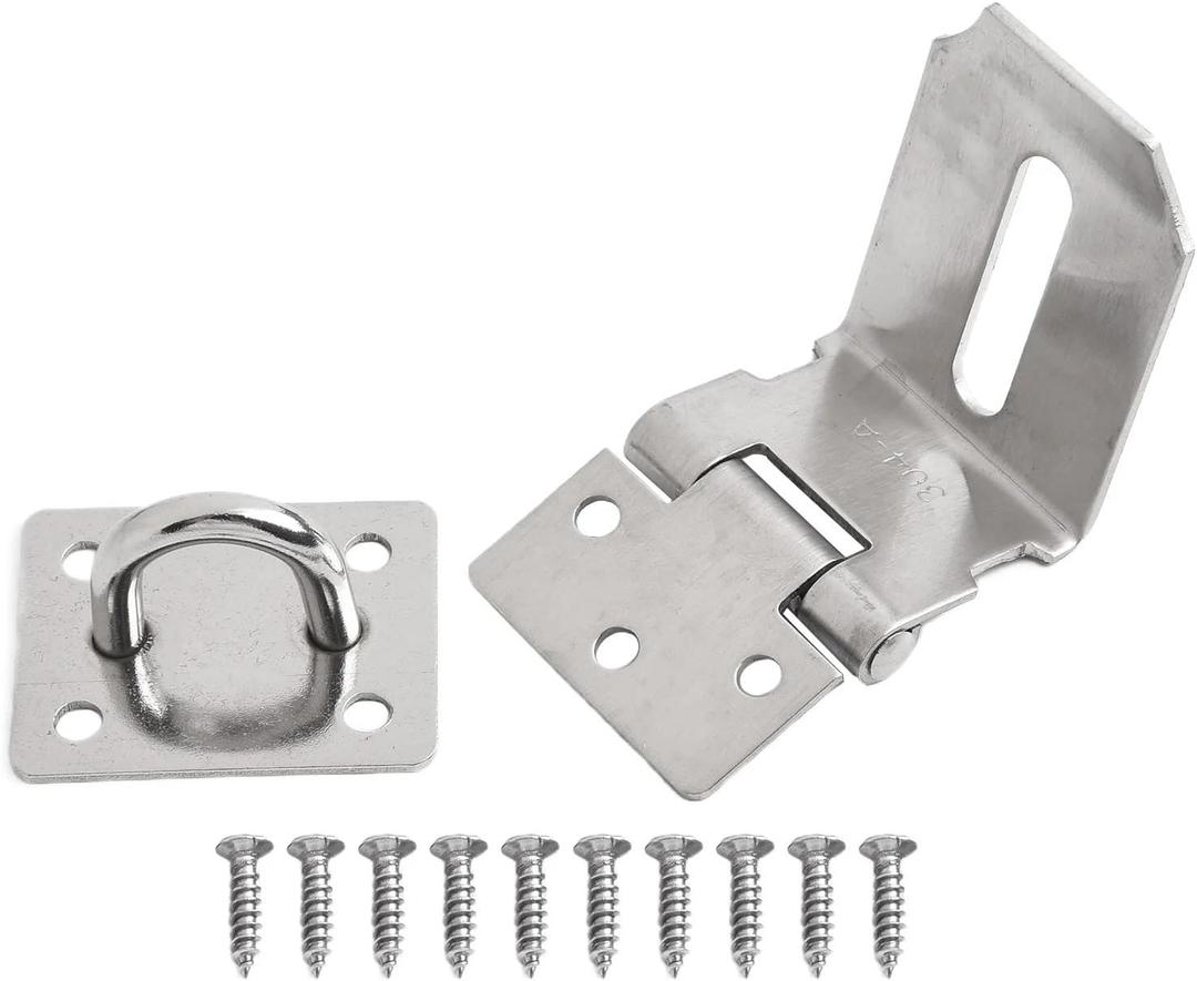 Practical Lock Plate with Corner Buckles 1 Pcs 5 Inches Left and Right Open Silver Thickened 1Pcs(5inch)