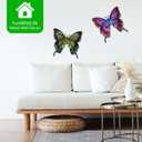 FUNWILDLIFE Metal Butterfly Wall Decor - 2 Pack 11.4" Outdoor Fence Wall Art Decor, Large Butterfly Wall Decor for Garden Yard Living Room Bedroom Patio Balcony