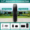4.80/4.00-8 Flat Free Tire and Wheel- 16" Flat-Free Solid Wheelbarrow Tires with 5/8" & 3/4" Bearings, 3"-7" Centered Hub by Cenipar Universal Fit for Wheelbarrow,Hand Truck,Garden Trailer,Trolley