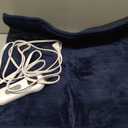 Electric Heated Foot Warmer with Dual-Sided Heating Elements, Washable Feet Heating Pad Under Desk/ in Bed, 20” x 20” Heated Pad in Home Office 2h Timer 3 Temperature Settings (Blue)