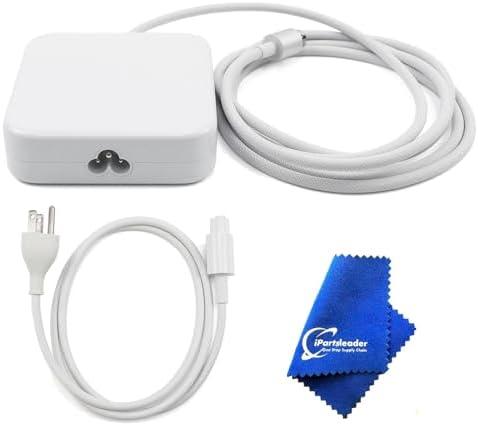 iPartsleader 143w Power Adapter Without Ethernet A2388 Replacement for iMac (24 inch M1/M3/M4) A2290 A2439 A2438 A2873 A2874 A3137 A3247 US Power Cord Cable 661-18535 661-46778 (Silver)