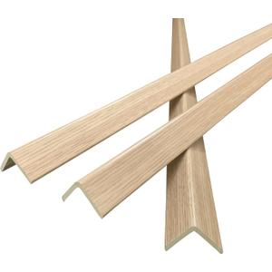 Wall Corner Protector 3PCS 45" Corner Molding Trim Oak Wood Grain Corner Trim Decorative Strips for Door and Window Frames Mirror Edges Ceramic Tiles, and Wooden Wall Edges.
