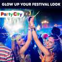 Party City 300 Glow Sticks Bulk Party Pack 8 Neon Glow in the Dark Party Supplies, Glowsticks with Connectors Bracelets & Necklaces, Light Up Favors for Kids, Adults, Birthdays, Parties, Decorations