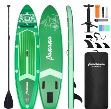 Panana Inflatable Stand Up Paddle Board, 10'x31 x6 SUP with Premium Paddle Board Accessories Kit, Anti-Slip EVA Deck for Adults Youth of All Skill Levels
