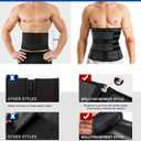 MOLUTAN Waist Trainer Trimmer for Men Tummy Control Shapewear Neoprene Sweat Belt for Weight Loss Slimming Body Shaper (Black, X-Large)