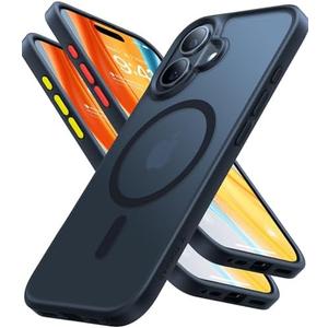 TORRAS Magnetic Shockproof for iPhone 16 Case,18N Mighty Magnetic, 12FT Military Grade Drop Tested, Fit for MagSafe, Protective Hard Back Plastic Slim Phone Case for iPhone 16 6.1", Black Titanium