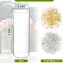 7pcs Glass Cylinder Vases for Centerpieces - 10 Inch Tall Glass Vases for Flowers, Hurricane Candle Holders Floating Candle Vase for Table Centerpiece Formal Dinners Home Decor