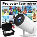 Mini Projector, Native 1080P Portable Projector with Carrying Case, 4K Support, 270Rotatable Outdoor Movie Proyector, Home Theater Projector Compatible with Phone/TV Stick/Laptop/PS4/HDMI/USB
