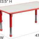 Flash Furniture Whitney 6 Pack Red Plastic Stackable School Chair with 13.25-in Seat Height, Color/Finish: Red