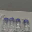 Patelai 4 Pieces Glass Round Media Storage Glass Bottles Borosilicate Media Bottles with GL45 Blue Screw Cap for Lab Water Reagent Liquids(100 ml)