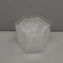 Leinuosen 6 Pcs Large Buffet Risers, 5.5 to 8 Inch Catering Dessert Table Risers Food Decorative Stands with hollow bottom for Catering Supplies, Party(Clear, Hexagonal)