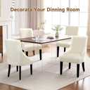 Velvet Wingback Dining Chair Cover Soft Stretch Accent Chair Cover Slipcover Thick Plush Wing Back Chairs Covers Furniture Protect Washable Chairs Protector Covers for Dining Room (Beige, 2)