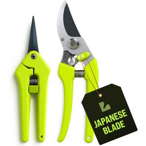 2-Pack Stainless Steel Gardening Scissors, Pruning Shears and Clippers for Gardening