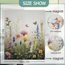 Dishwasher Magnets Decorative Cover,Rustic Wildflowers Refrigerator Magnet Cover,Washable Spring Garden Floral Butterfly Dishwasher Front Panel Cover Home Kitchen Decoration 23x26 Inch