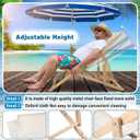 AceOrbit 2 Pcs Outdoor Folding Sling Chair - Solid Pine Wood Frame & Breathable Oxford Fabric - 3-Position Adjustable Portable Lounge Chair for Beach, Patio, and Backyard (Cream White)