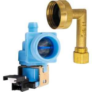 BlueStars W10648041 Dishwasher Water Inlet Valve with Elbow Fitting - Compatible with Whirlpool Kenmore KitchenAid Dishwashers - Replaces W10195048 AP5802887 W10219505 PS8760080