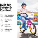 Schwinn Elm 16-Inch Bike for Kids Ages 5-7, Built for Safety and Comfort, Quick Assembly, Beginner Training Wheel Bicycle