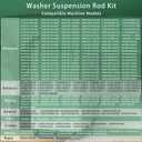 NTW4600YQ1 NTW4650YQ0 NTW4630YQ0 Washer Suspension Rods Replaces WTW4800XQ4 RTW4640YQ0 RTW4640YQ1 WTW4800XQ2 NTW4610YQ0 ATW4675YQ1 MVWC200XW2 WTW4800XQ0 NTW4700YQ1 MVWC200XW0 MVWC200XW3 Washer