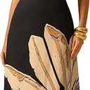 SOLY HUX Women's Summer Maxi Dress Boho Print Tie Shoulder Spaghetti Strap Cut Out Tie Back Cami Dresses Sundress, XS, Multicoloured Printed