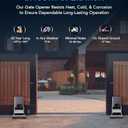 CO-Z 1400lb Sliding Gate Opener Hardware Security System Kit for Sliding Gates Up to 40 Feet, Automatic Gate Opener with Two Remote Controls, Electric Rolling Driveway Slide Gate Motor - Model CG1400