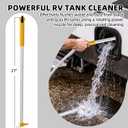 TonGass A01-0184VP RV Black Water Tank Cleaning Wand | with Shut-Off Valve & 360 Rotating Power Nozzle, Heavy-Duty RV Tank Flush Tool for Deep Cleaning & Odor Control