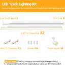 VANoopee 8-Light LED Track Lighting Kit with 6.6FT H Type Track Rails, Dimmable Track Light Heads Bright Ceiling Spotlight Fixture for Kitchen Accent Art, 3000K Warm White, No Flicker 10W 800lm White