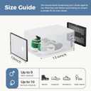 DUMOS Shoe Storage Boxes, 12-Pack Stackable Clear Shoe Containers with Lids, Display Sneaker Case Organizer for Closet, Under Bed, Entryway, Black, Fit Size 11