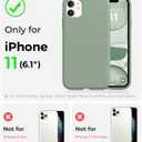 AOTESIER Compatible with iPhone 11 Case, [Food Grade Silicone] Full Body Drop Shockproof Protection with Soft Anti-Scratch Lining Phone Cases for iPhone 11 6.1 inch, Calke Green