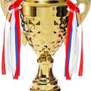 Fasmov Large Trophy Cup, Gold Trophy Award Cup for Sports, Tournaments, Competitions, 1st Place Award, Ceremony Celebration Party Gift, 14.5 inches, 14.5 inches x 6.7 inches (EXP 12/01/26)