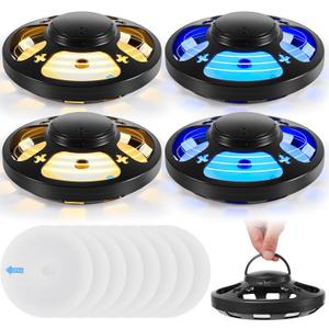 4 Pcs Flea Traps for Inside Your Home with 8 Sticky Pads, Bed Bug Tick Killer Flea Light Gnat Traps Pest Control, UV Night Light Bug Catcher for Bugs Moths Gnat Indoor and Outdoor(Black)