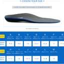 Plantar Fasciitis Feet Insoles Arch Supports Orthotics Inserts Relieve Flat Feet, High Arch (Mens 6-6 1/2 | Womens 8-8 1/2) (Gray)