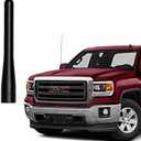 GM Truck Short Antenna, Compatible with 1999-2026 Chevy Silverado/GMC Sierra 1500 2500 3500 Truck Pickup Direct Replacement Antenna Rod, Matte Black 3.6 Inch 6061 Aluminum, Car Wash Safe Proof