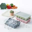 Silicone Ice Cube Trays 3 Pack, 25ml Large Ice Molds, Easy Release with Sealed Lids, BPA Free, for Freezer, Ideal for Cocktail, Whiskey, Iced Coffee & Gatherings (Blue+Pink+Green)