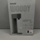 Woody Sparkling Water Maker - Silent Carbonated Water Machine Made of Renewable Wood Composite and 1L Water Bottle - Without CO2 Cylinder - Seltzer Maker Machine - Colour Sage Green