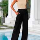 PRETTYGARDEN Women's Summer 2 Piece Loungewear Set Cropped Tank Top Wide Leg Sweatpants Tracksuit Casual Outfits (S)