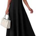 PRETTYGARDEN Sleeveless Crewneck Summer Maxi Dresses for Women 2026 Elegant Classy Semi Formal A Line Modest Party Dress, M