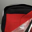 Car Seat Cover Full Set, Breathable Washable Vehicle Front Seat Protector, Auto Interior Airbag Split Rear Bench with Removable Headrest Cover, Universal for SUV, Sedan, Truck (Red)
