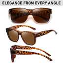 GEGURI Polarized Sunglasses Fit Over Glasses for Men Women, Oversized Square Sun Glasses UV400 Protection Shades
