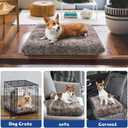 ULIGOTA Dog Bed Crate Pad Plush Soft Dog Crate Bed for Small Medium Large Dogs and Cats Washable Anti-Slip Kennel Crate Mats for Sleeping and Anti Anxiety S