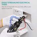 Navaris 25-in-1 Electrician's Multitool - Multi-tool w Pliers Wire Cutter Wrench - Anti-Rust Cr-V Steel Construction - Ergonomic Handle - Multitools & Accessories for Electricians