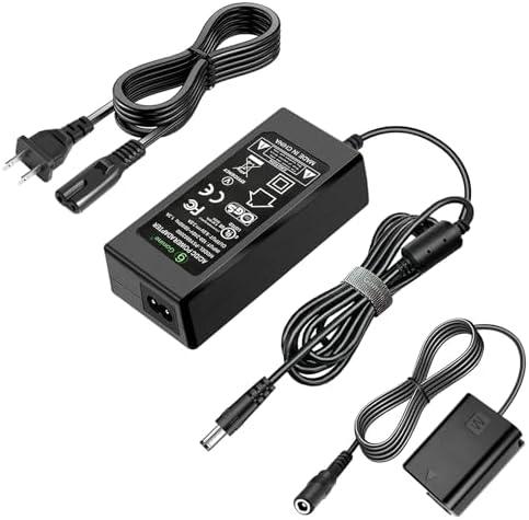 Gonine NP-FW50 Dummy Battery for Sony ZV-E10 and AC-PW20 Continuous Power Supply AC Adapter Kit, for Sony Alpha ZVE10 A6000 A6100 A6300 A6400 A6500 A7 A7II A7S A7SII RX10 II IV Cameras., 1 Piece