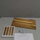 Acacia Wooden Desktop Organizer Shelf Kitchen Cabinet and Counter Riser Display Shelf for Top of Desk Home Office Bathroom Coffee Table Display Stand