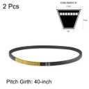 uxcell B40 V-Belts 40" Pitch Length, B-Section Rubber Drive Belt 2pcs