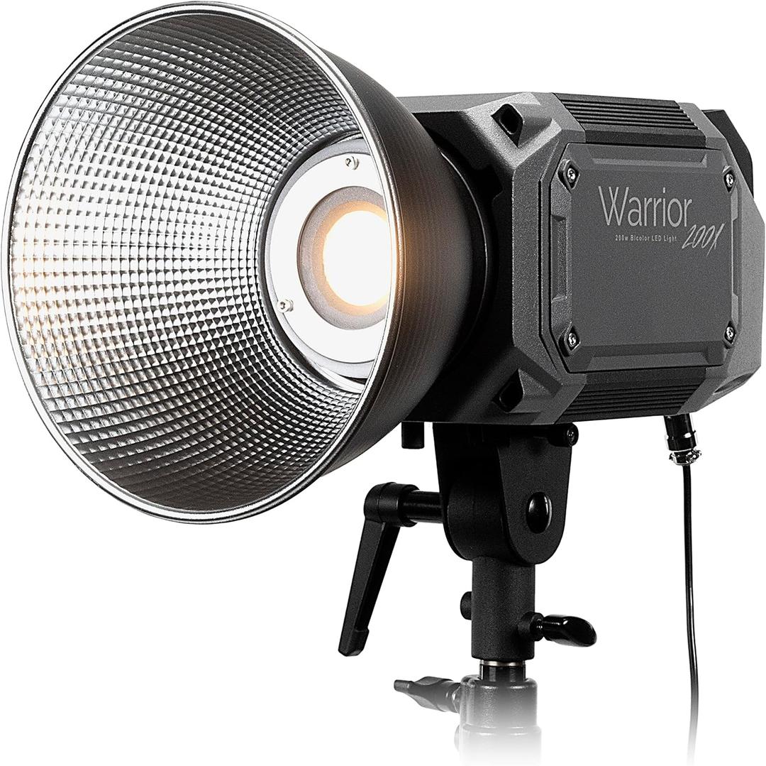 Fotodiox Pro Warrior 200X Bicolor LED Light - High-Intensity 200W Tungsten to Daylight Color (2700-6500k) LED Light for Still and Video
