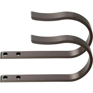 Dark Bronze Curtain Drapery Holdbacks,2Pcs Solid Aluminum U Shaped Wall Mounted Curtain Tiebacks