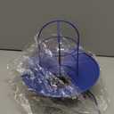 pearlstar Solar Lantern Outdoor Hanging Light Metal Farmhouse Solar Lamp with Warm White Edison Bulb Design for Garden Yard Patio Proch Decor(Blue)